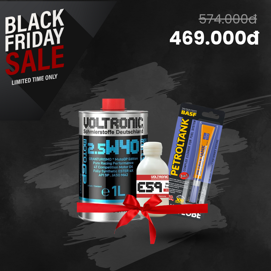 Combo Dầu nhớt dành cho xe số - xe côn tay Voltronic Moto GP 2.5W40