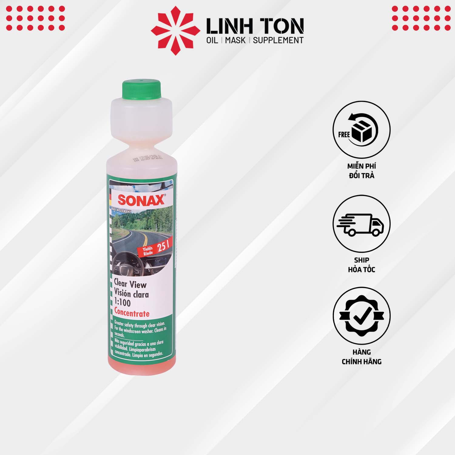 Nước rửa kính SONAX Clear View 1:100 Concentrate