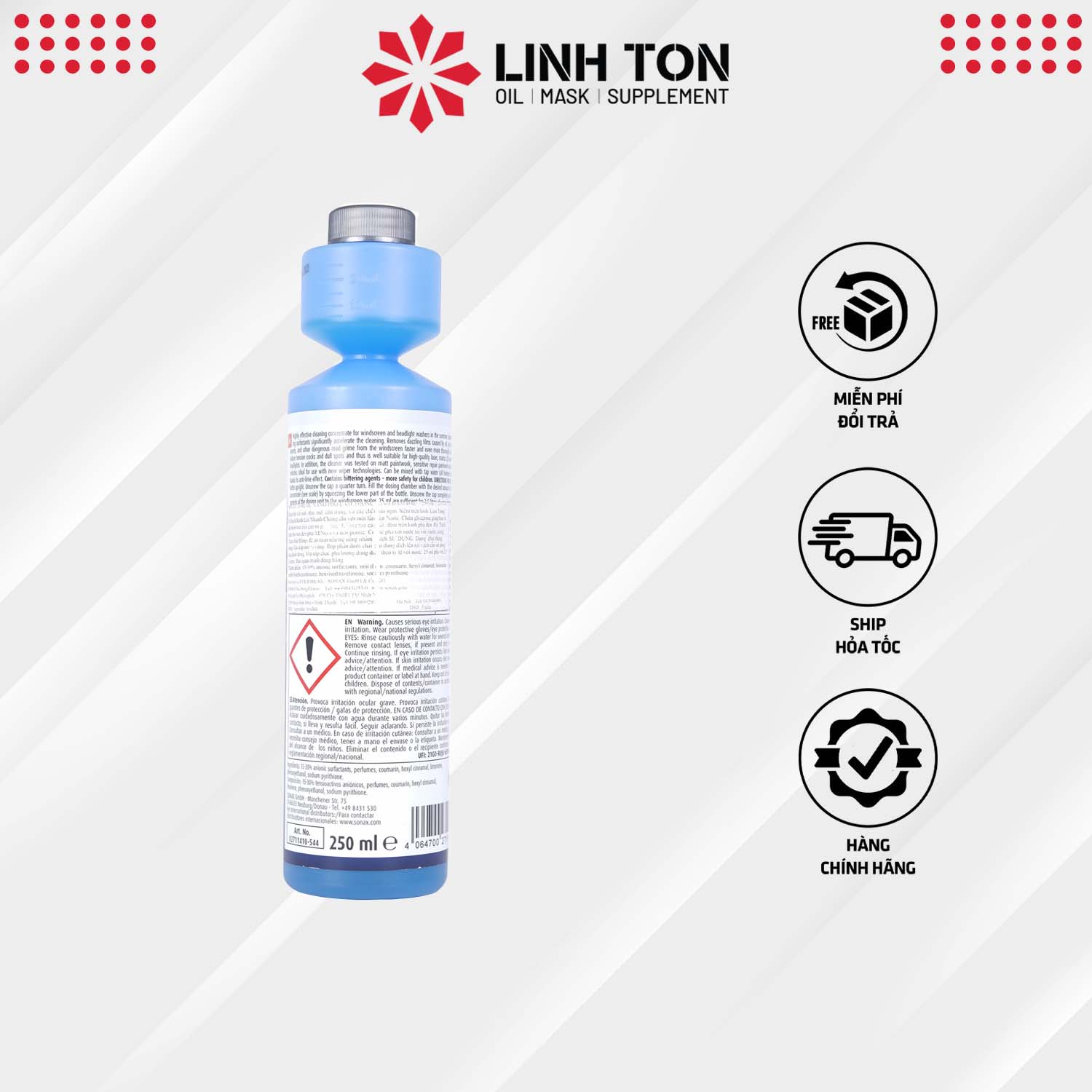 Nước rửa kính xe ô tô đậm đặc SONAX Xtreme ClearView (tỉ lệ pha 1:100)