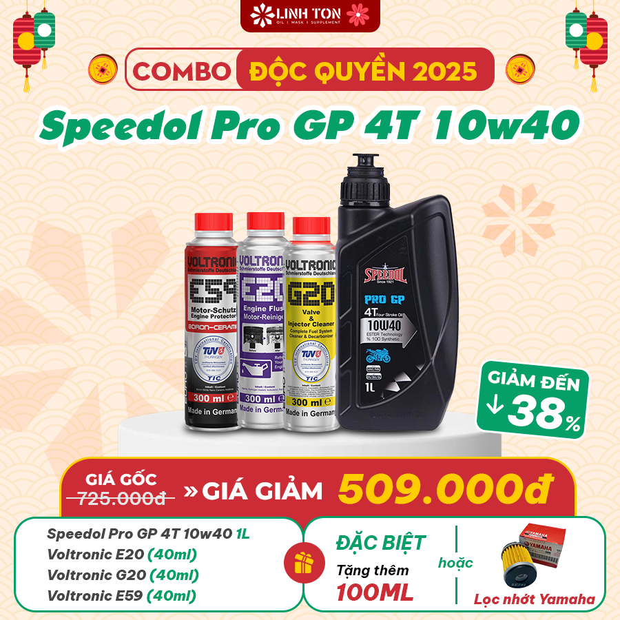 Combo dầu nhớt xe số/ côn tay Speedol Pro GP 4T 10w40