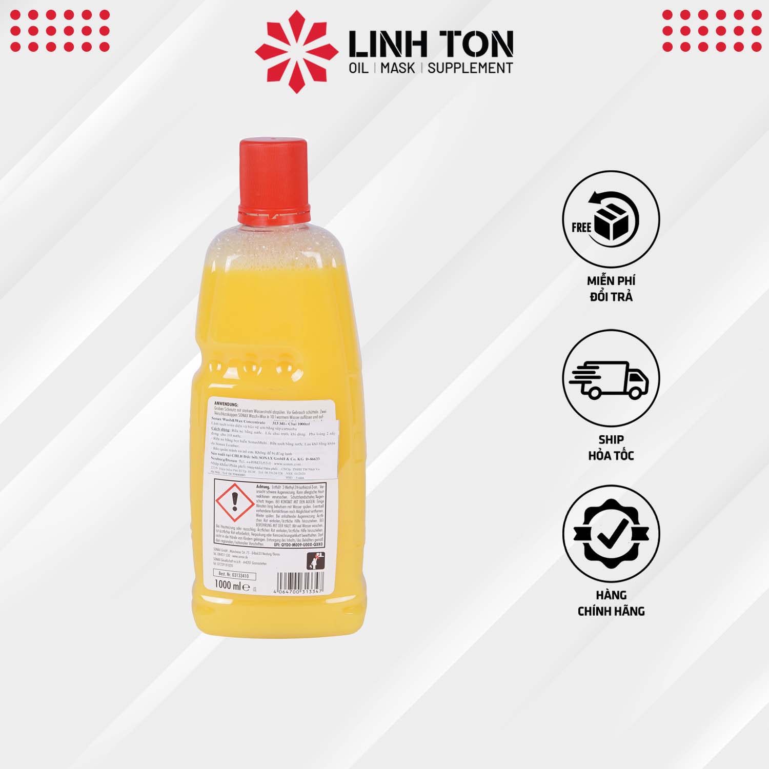 Nước rửa xe và phủ bóng sơn - SONAX wasch & wax