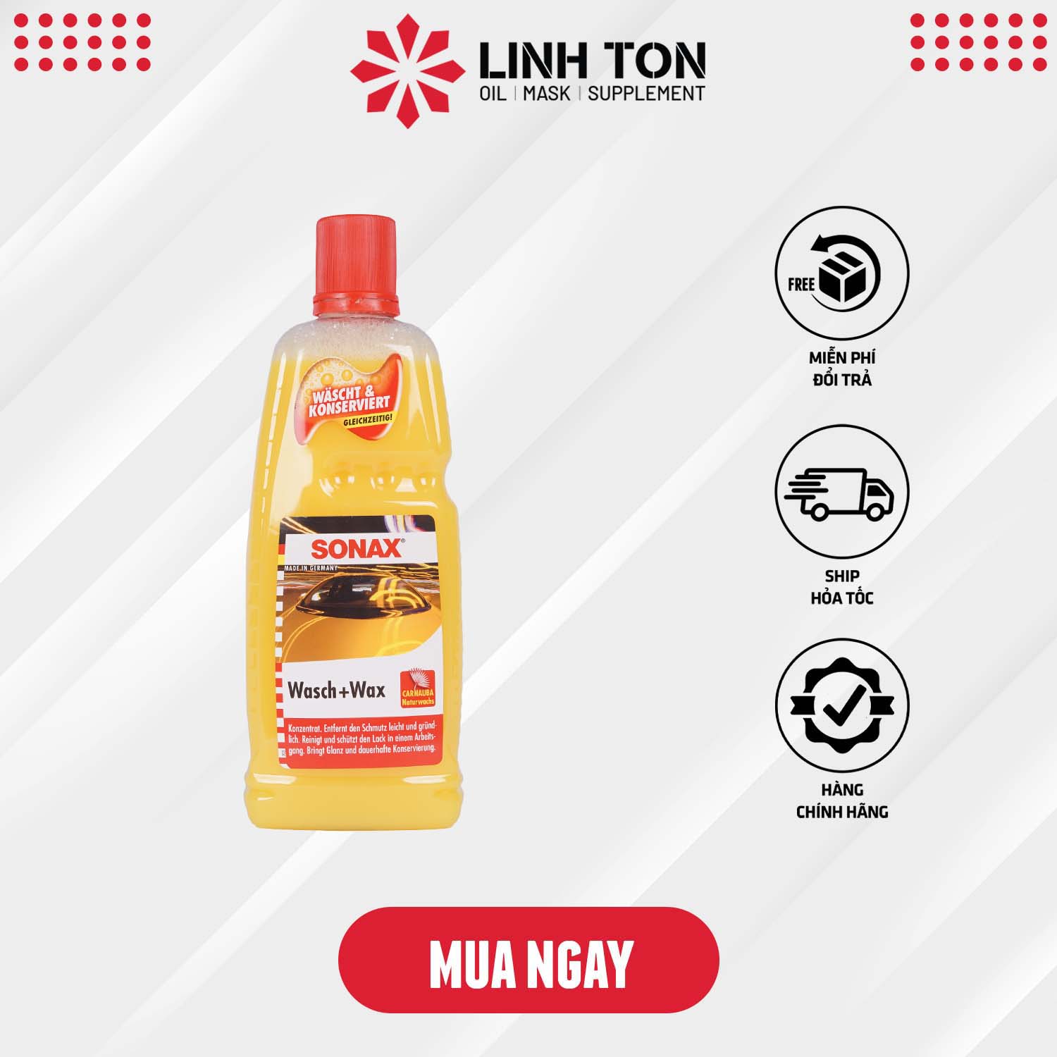 Nước rửa xe và phủ bóng sơn - SONAX wasch & wax