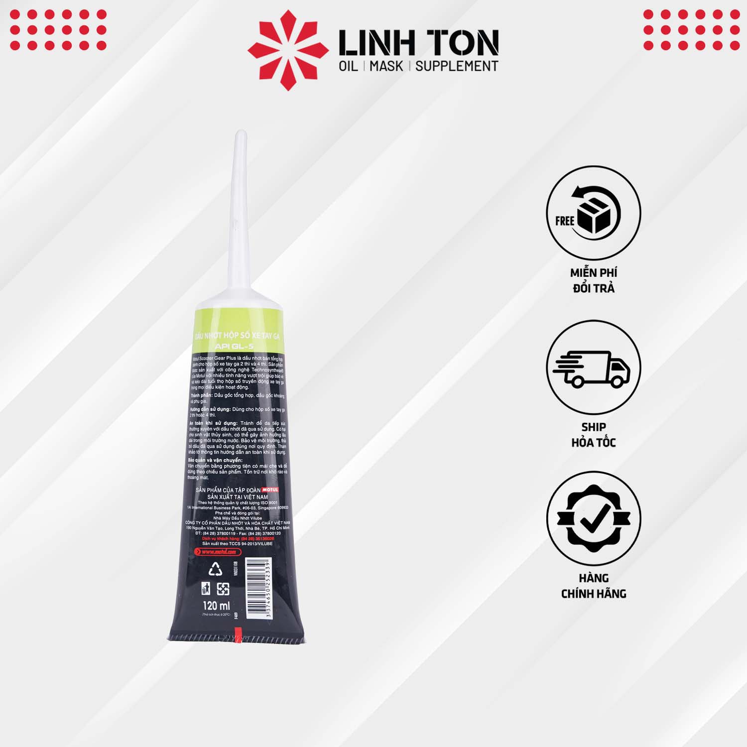 Nhớt lap Motul Scooter Gear Plus 120ml