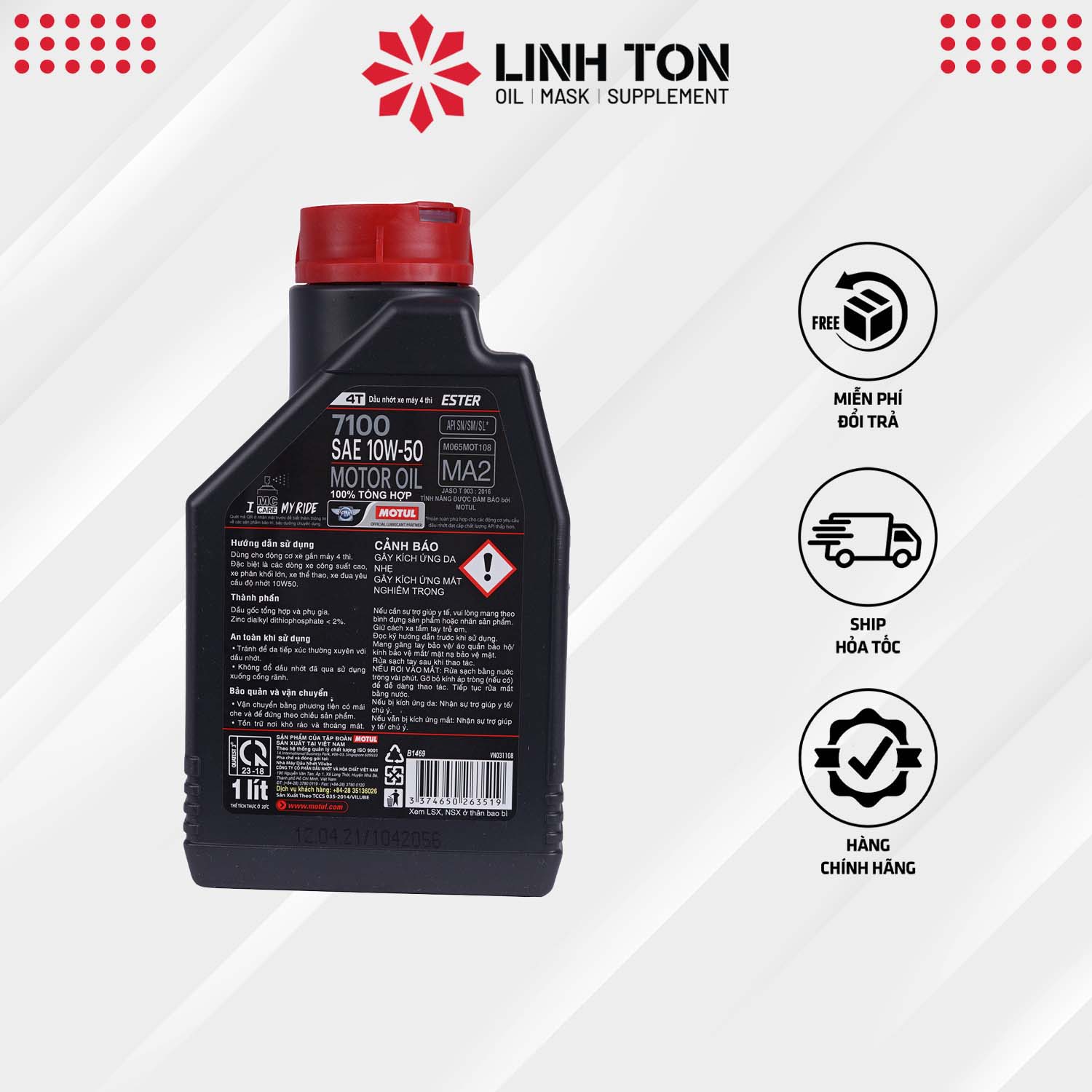 Nhớt Motul 7100 10w50 1L