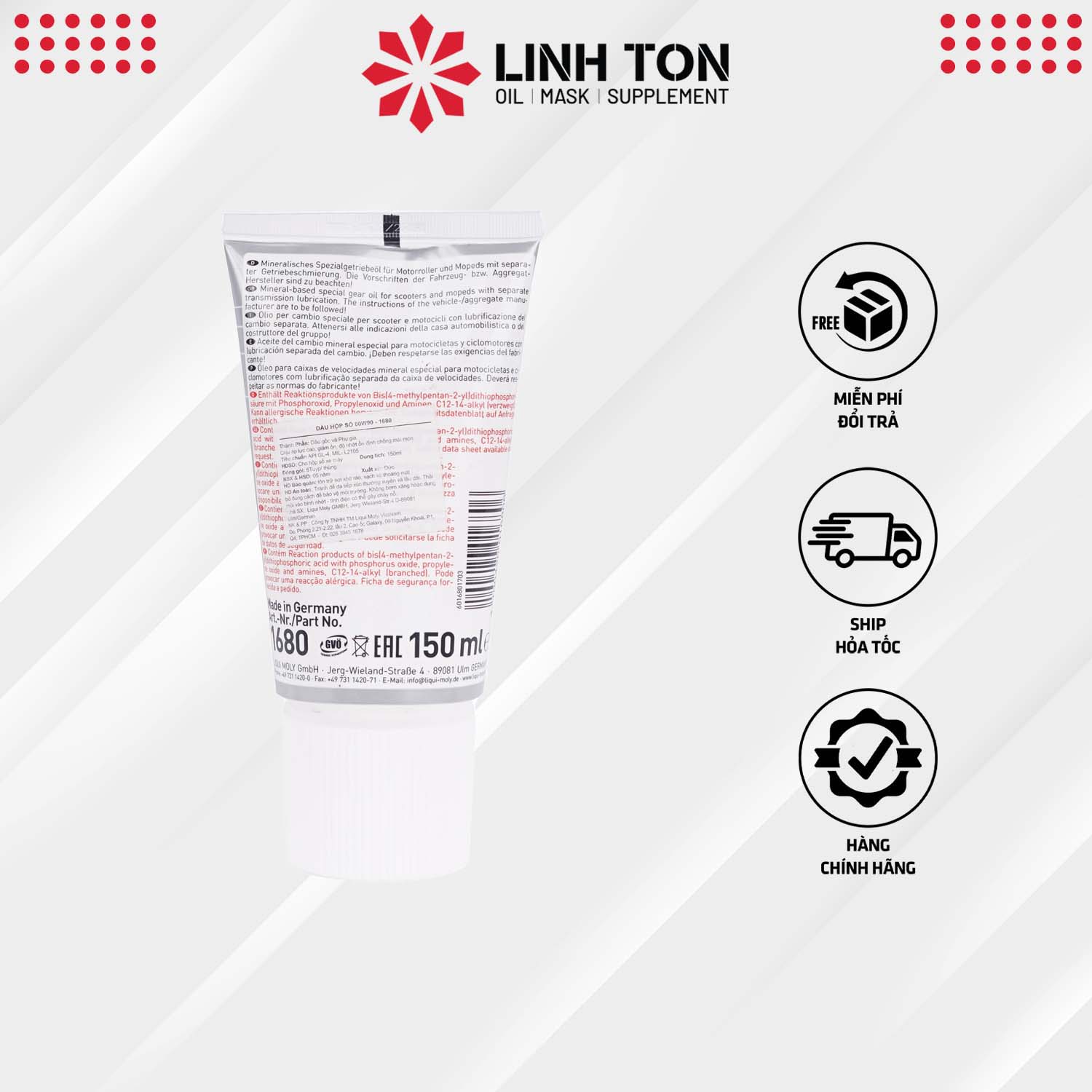 Nhớt lap Liqui Moly 80w90 150ml cho hộp số nhập khẩu Đức