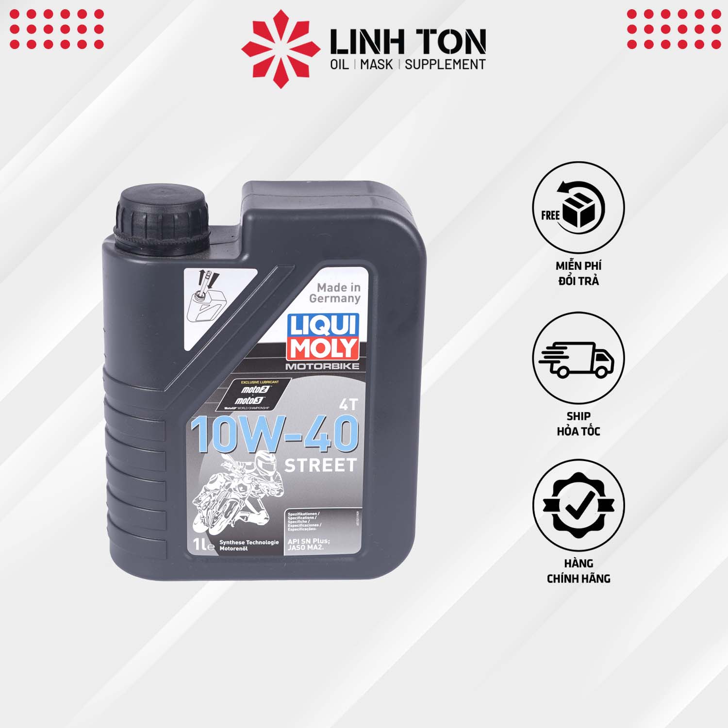 Nhớt nhập khẩu Liqui Moly Motorbike Street 4T 10W40 1L