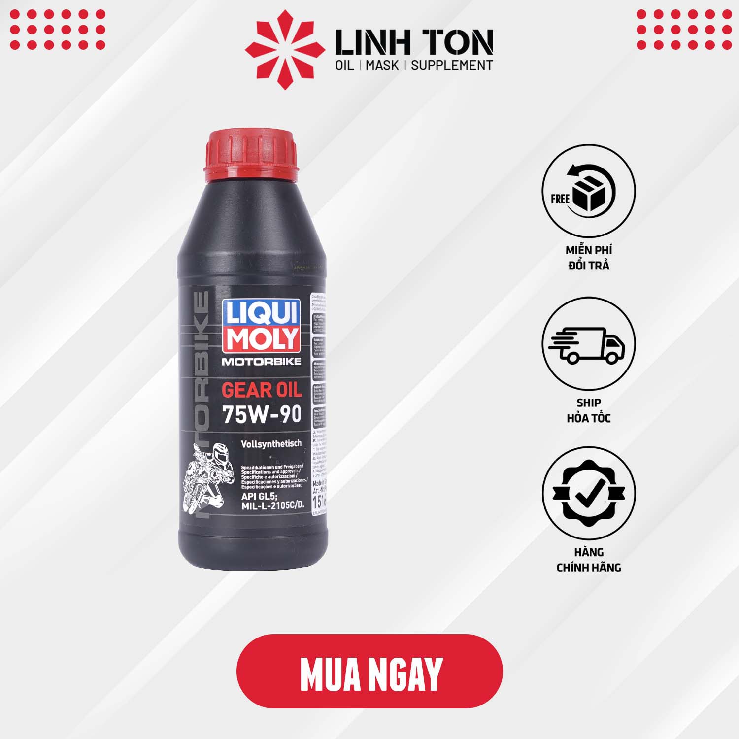 Nhớt Hộp Số Xe Tay Ga (Nhớt Lap) Liqui Moly Gear Oil 75W90