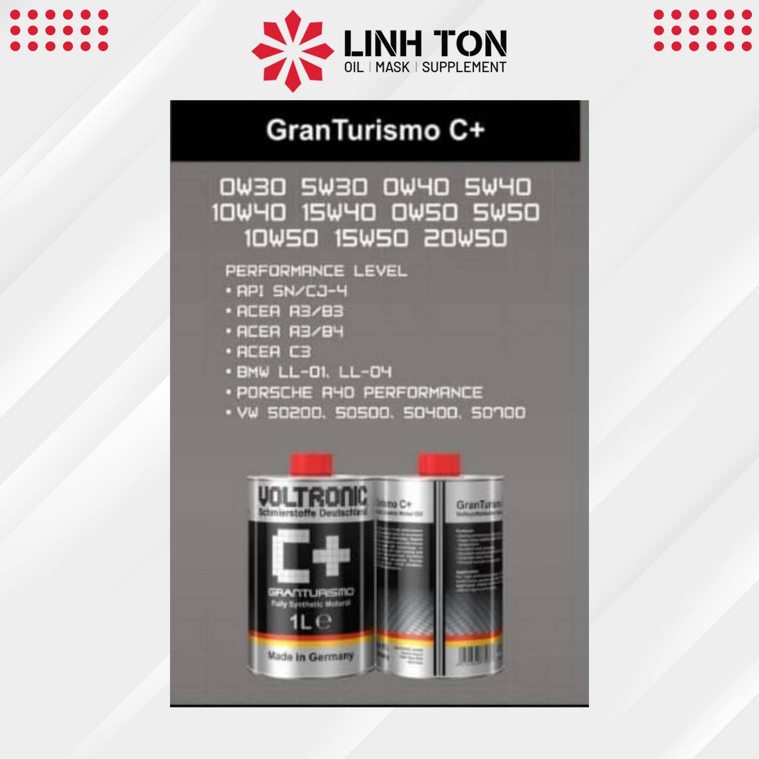 Nhớt nhập khẩu VOLTRONIC c+ granturismo biến thiên tay ga và ô tô (c+ black)