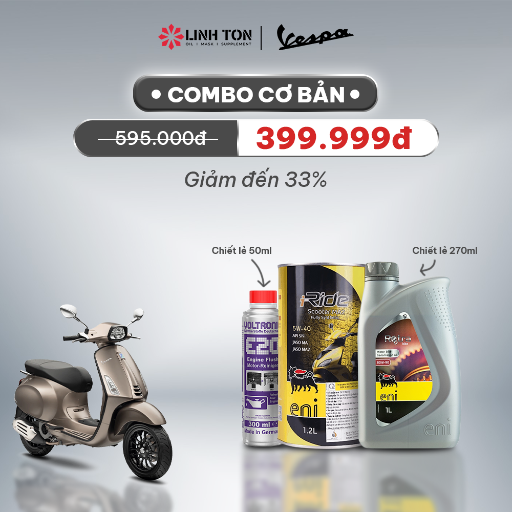 Combo Dầu nhớt dành cho xe Vespa - Combo cơ bản