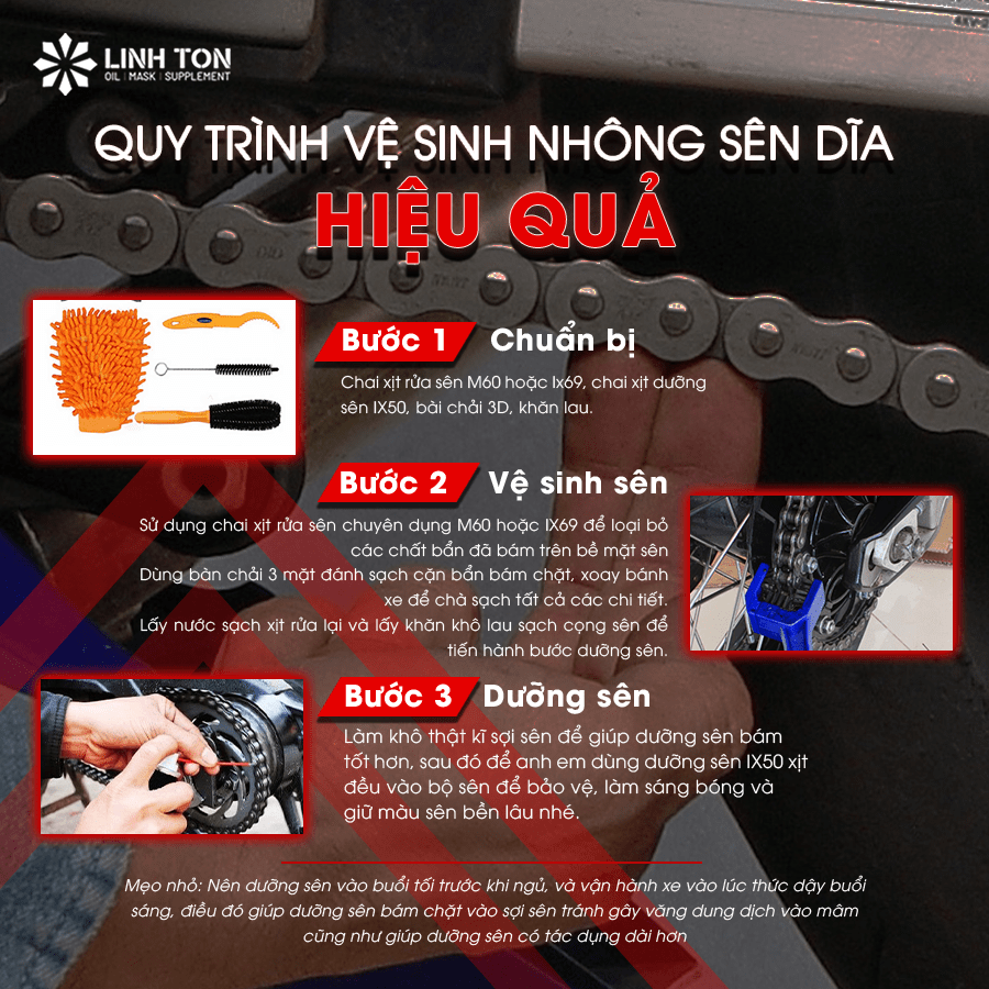 Dịch vụ vệ sinh nhông sên dĩa uy tín