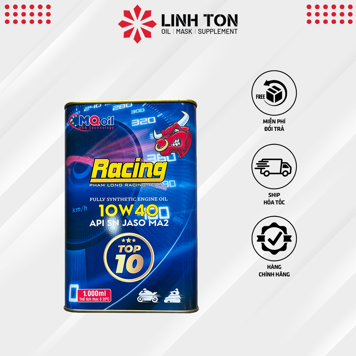  Nhớt Phạm Long Racing 10w40 1L MQOIL