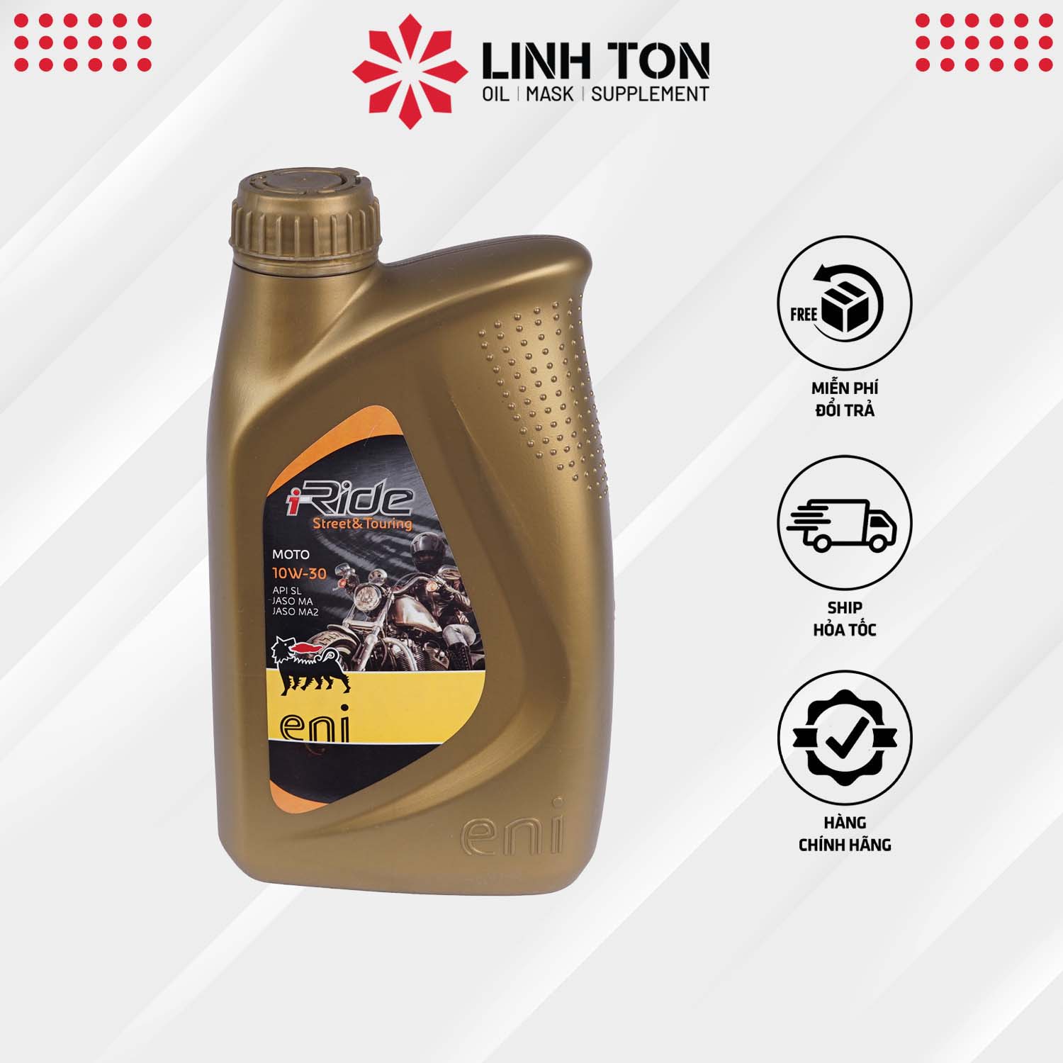 Nhớt tổng hợp nhập khẩu Ý ENI I-RIDE 10W30 1L dành cho xe số và xe ga