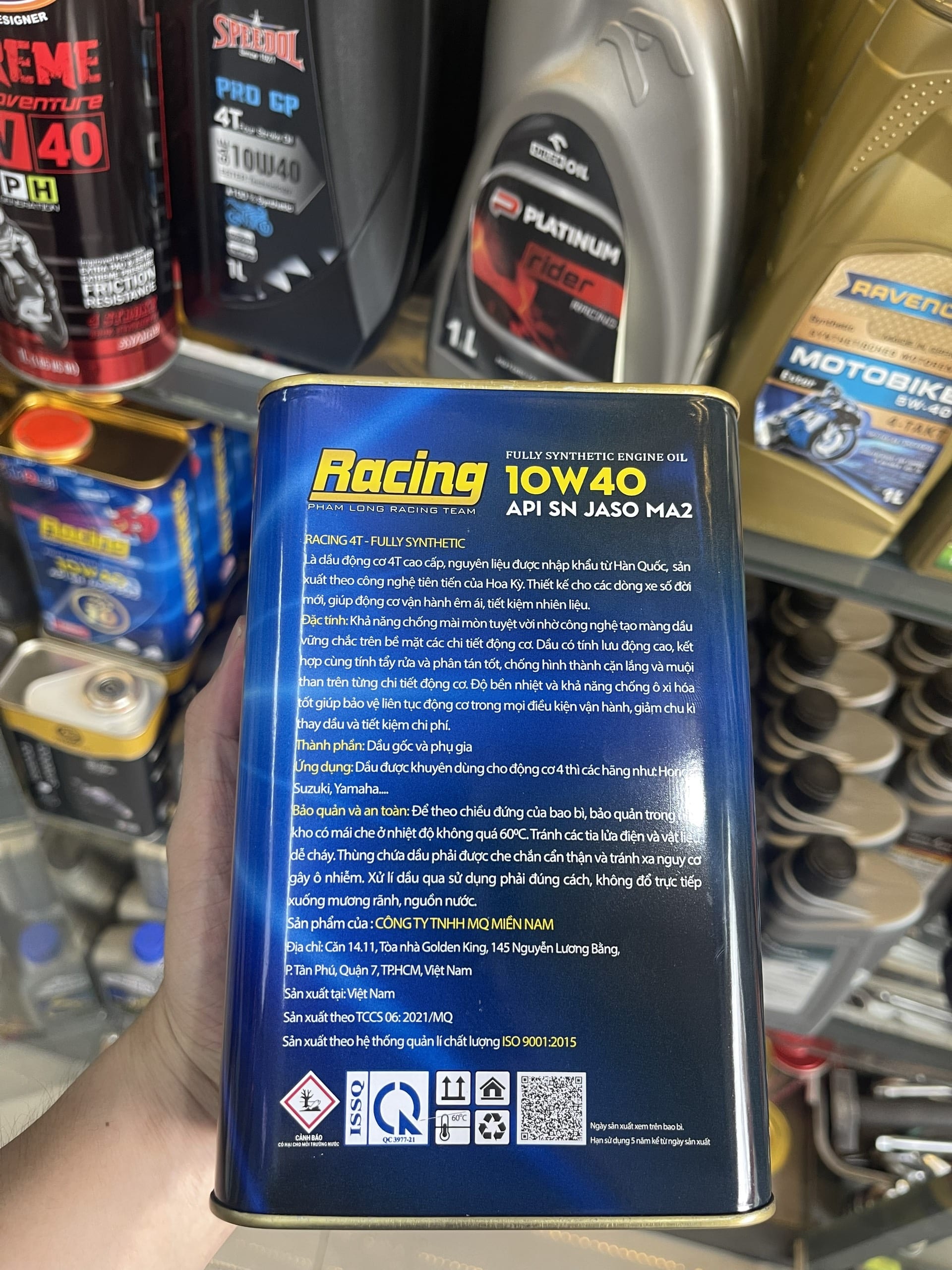  Nhớt Phạm Long Racing 10w40 1L MQOIL