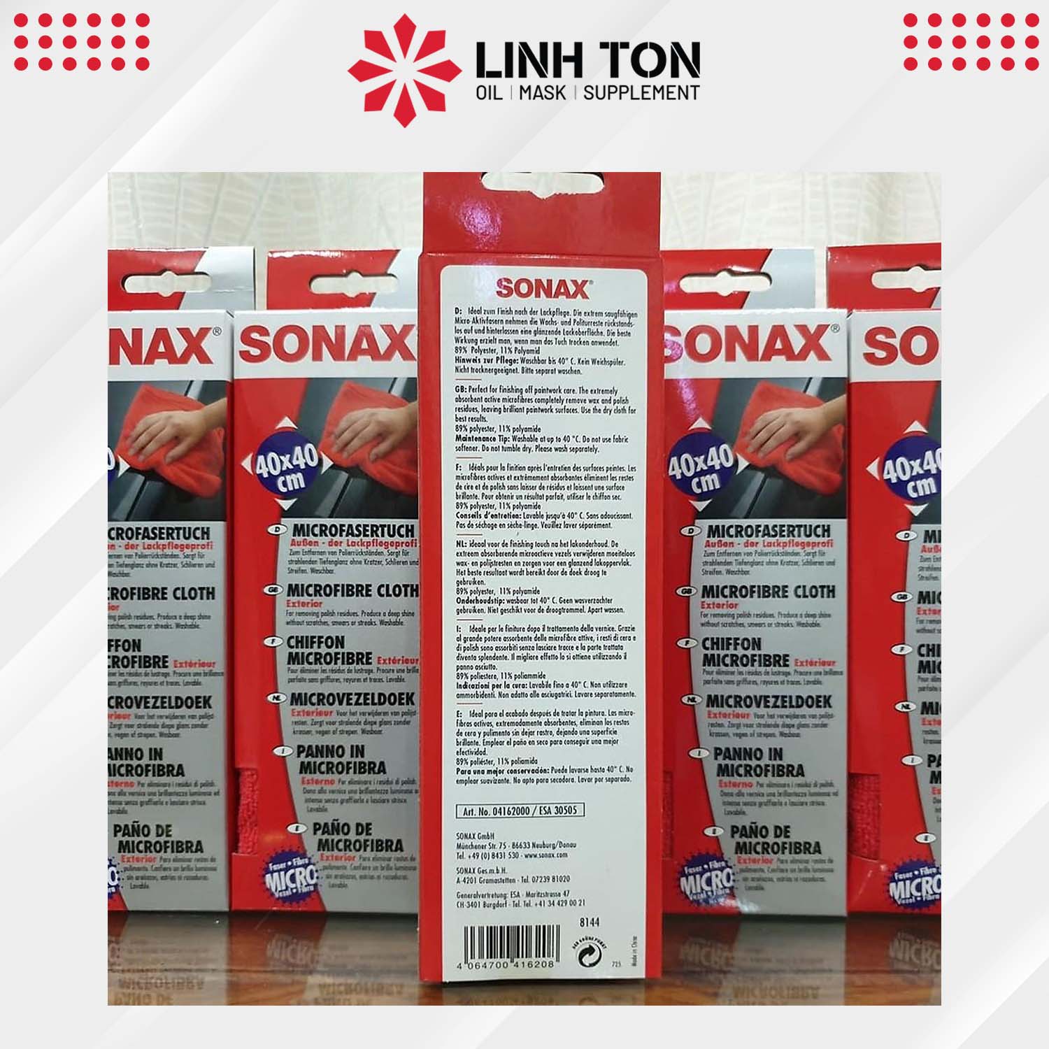Khăn nhập khẩu chính hãng Sonax MicrofiberCloth exterior