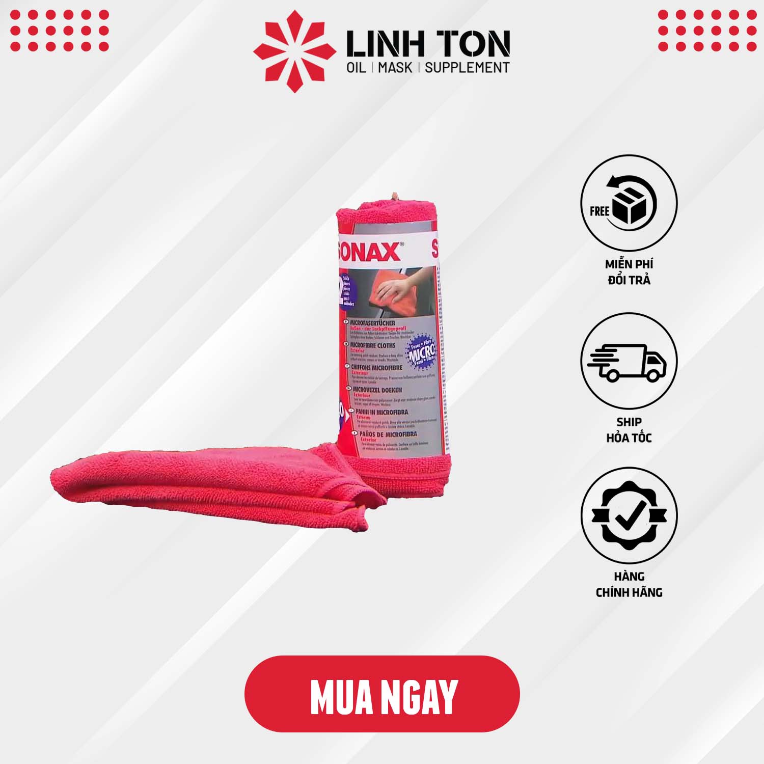 Khăn nhập khẩu chính hãng Sonax MicrofiberCloth exterior