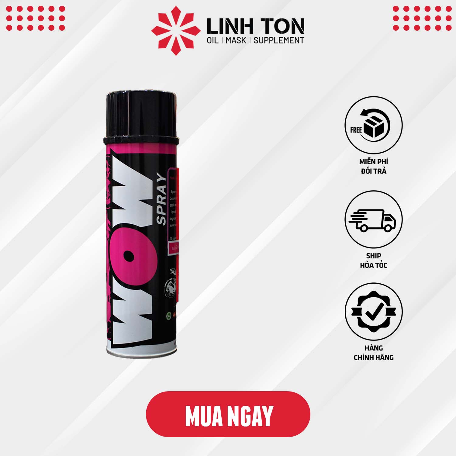 Chai Xịt Vệ Sinh Sên Cực Sạch Lube71 Wow Spray 600ml