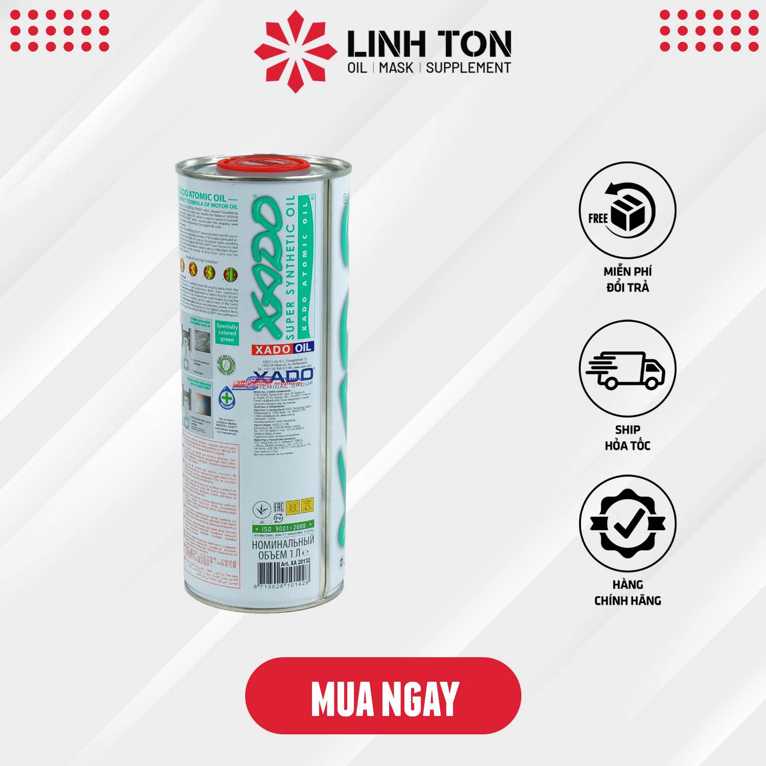 Nhớt tổng hợp XADO ATOMIC OIL 10W40 4T MA super synthetic phục hồi động cơ