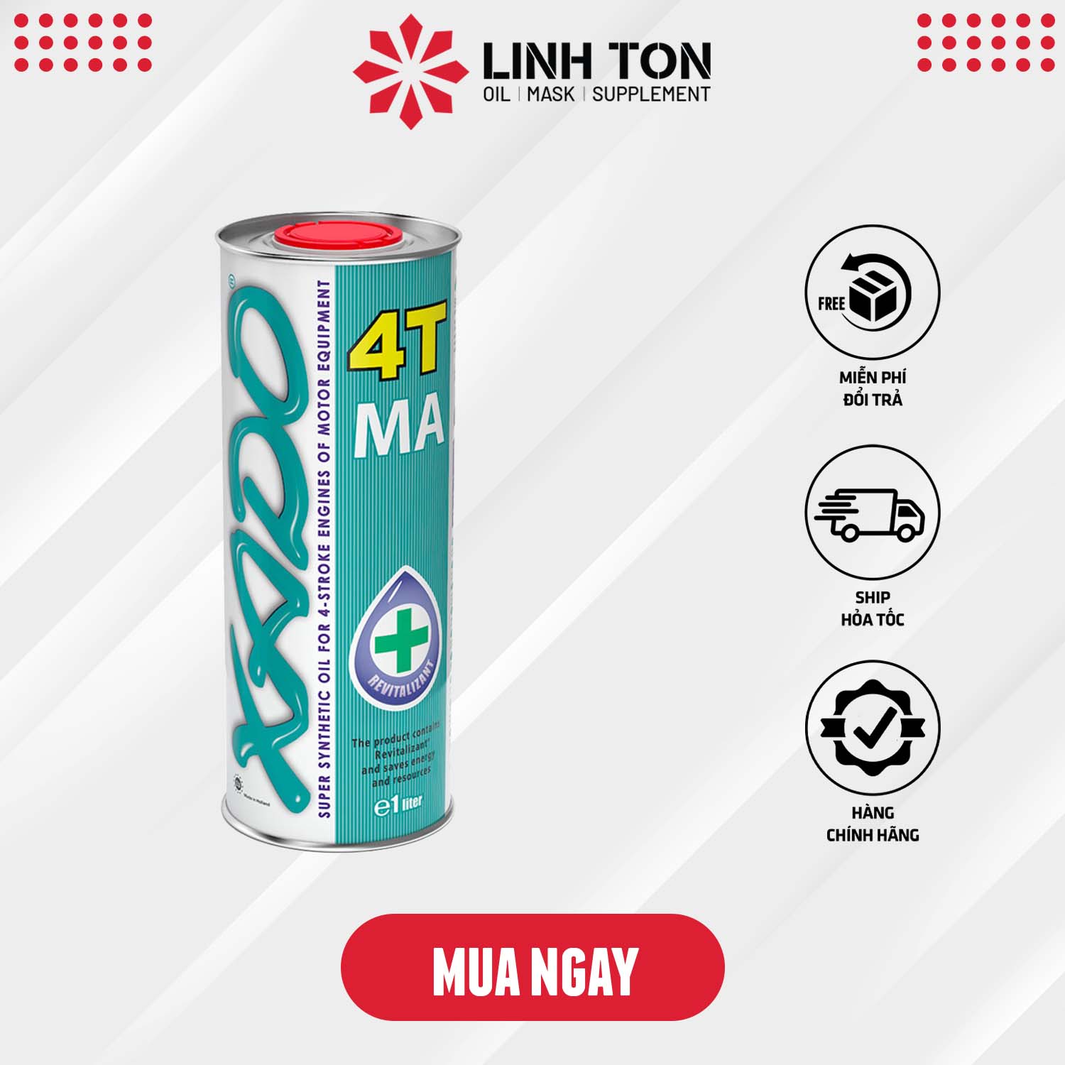 Nhớt tổng hợp XADO ATOMIC OIL 10W40 4T MA super synthetic phục hồi động cơ