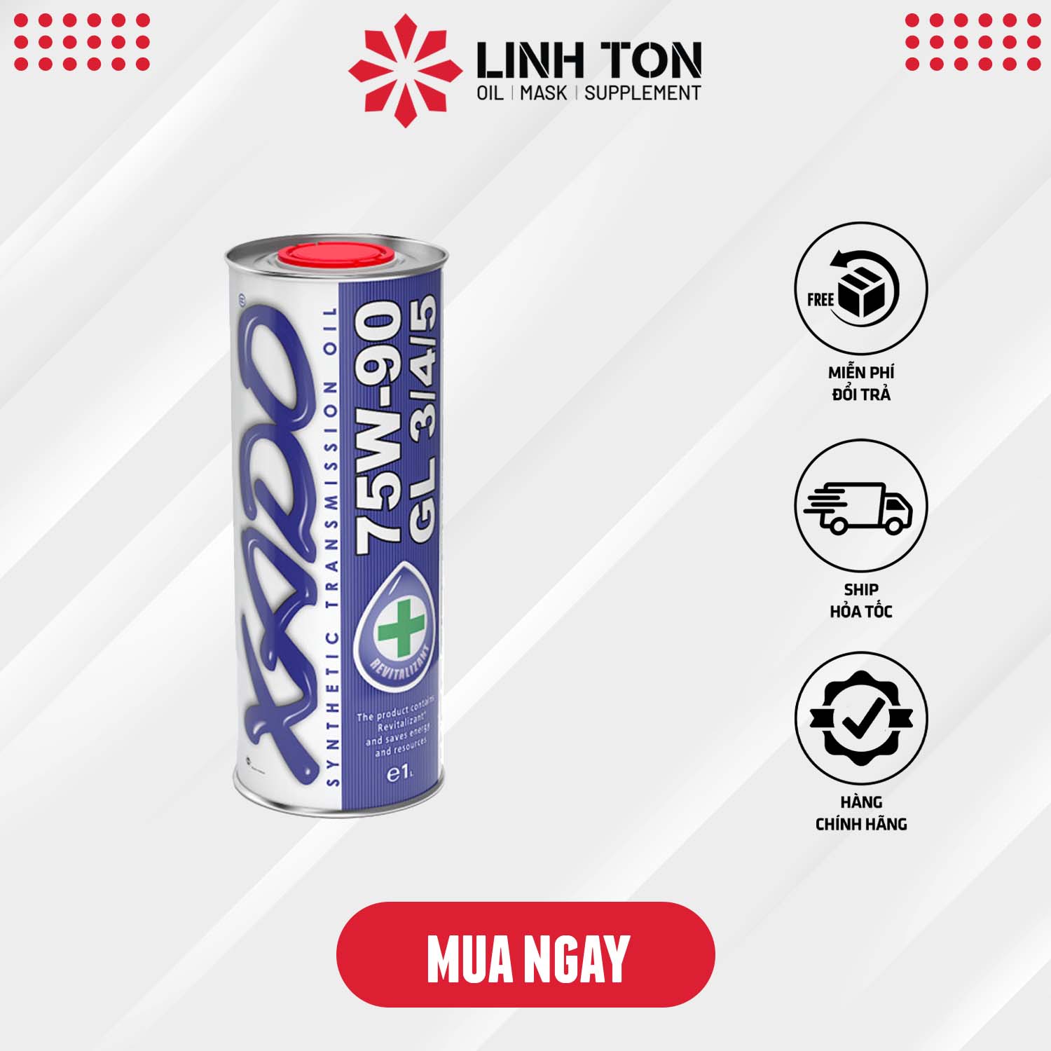Nhớt hộp số ( lap ) nhập khẩu phục hồi động cơ revitalizant XADO ATOMIC OIL 75W-90