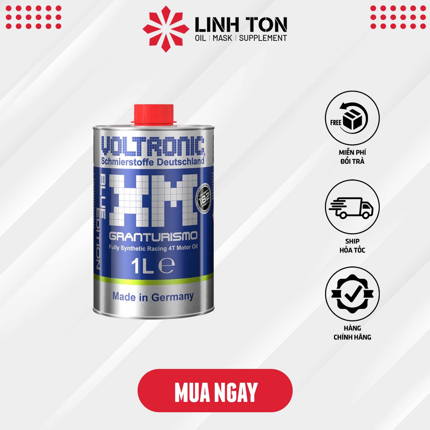 NHỚT TỔNG HỢP VOLTRONIC XM BLUE BIẾN THIÊN CAO CẤP CHO XE SỐ VÀ CÔN TAY NHẬP KHẨU ĐỨC