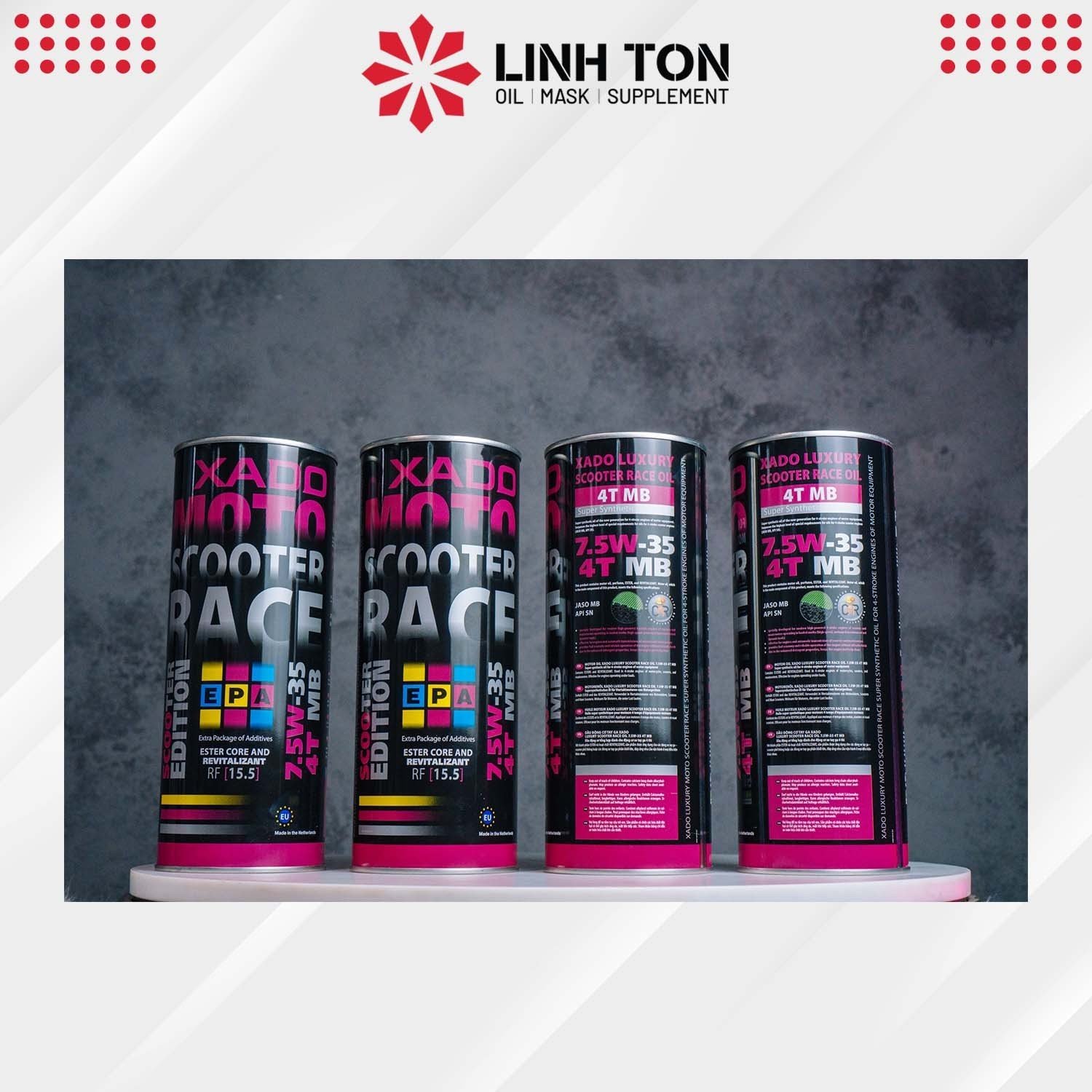 Nhớt Xe Tay Ga Xado Scooter Race 7.5w35 800ml