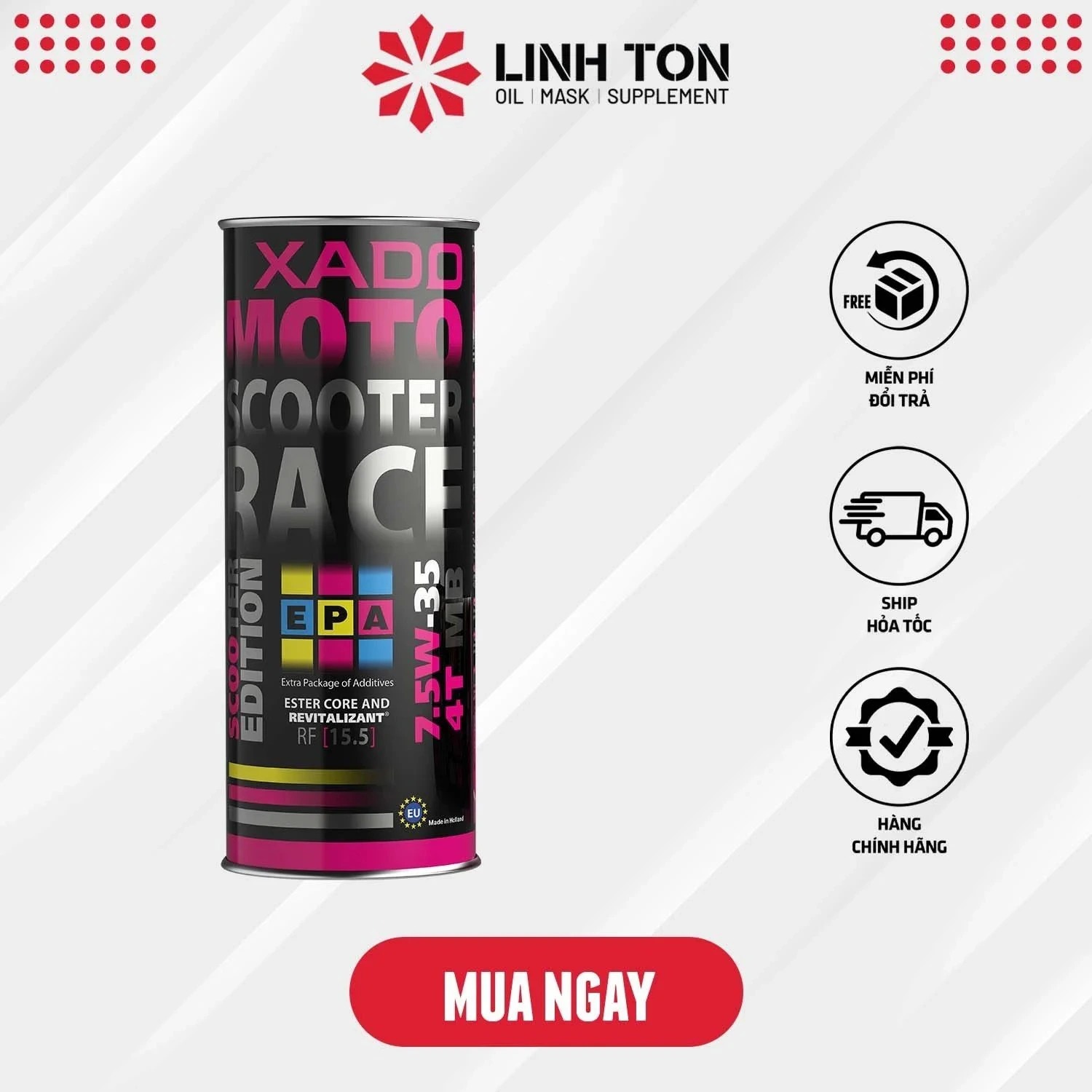 Nhớt Xe Tay Ga Xado Scooter Race 7.5w35 800ml