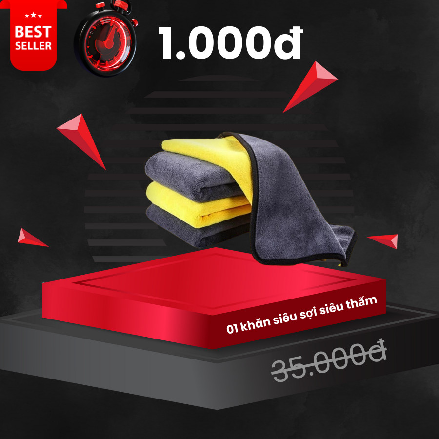 Khăn lau siêu sợi 30x30cm