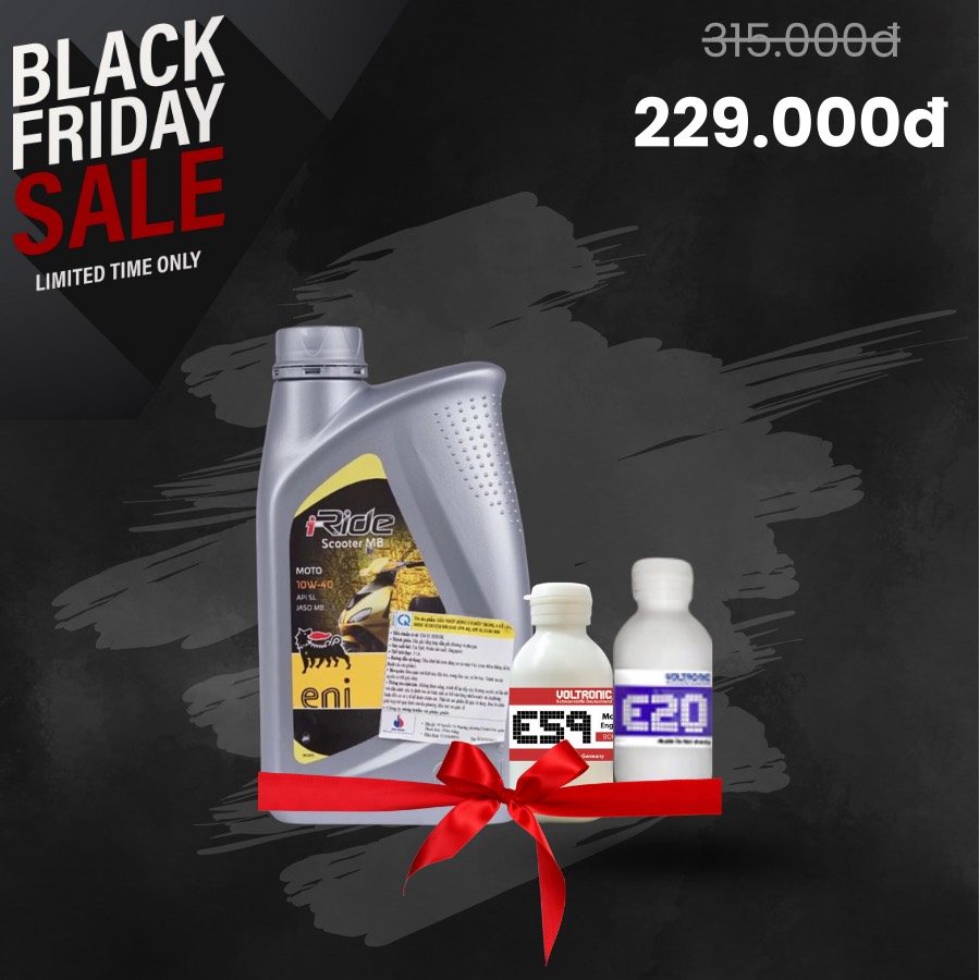 Combo dầu nhớt động cơ dành cho xe tay ga Eni I Ride Scooter MB 10W40