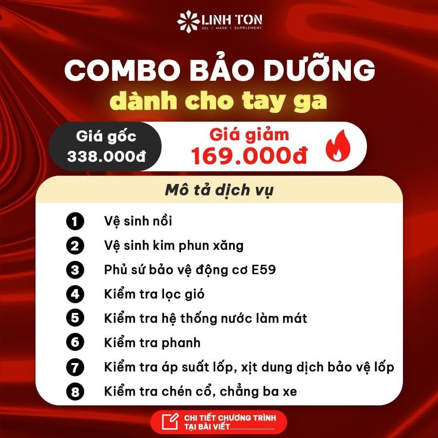 Combo nhớt SH350i êm xe, mát máy Voltronic 0w30 và bảo dưỡng xe SH 350i toàn diện