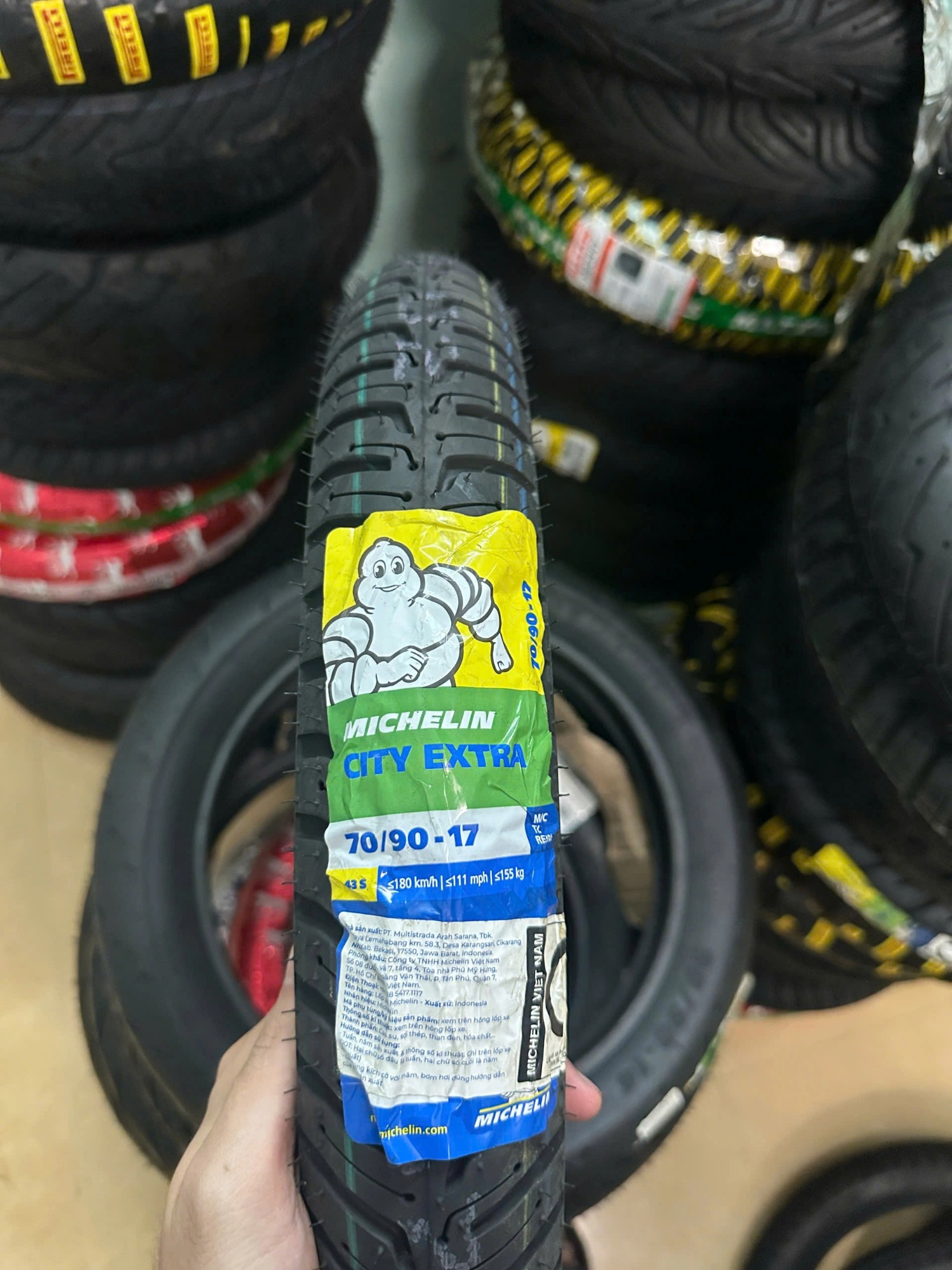 Vỏ xe số/ côn tay Michelin City Extra 70/90 - 17