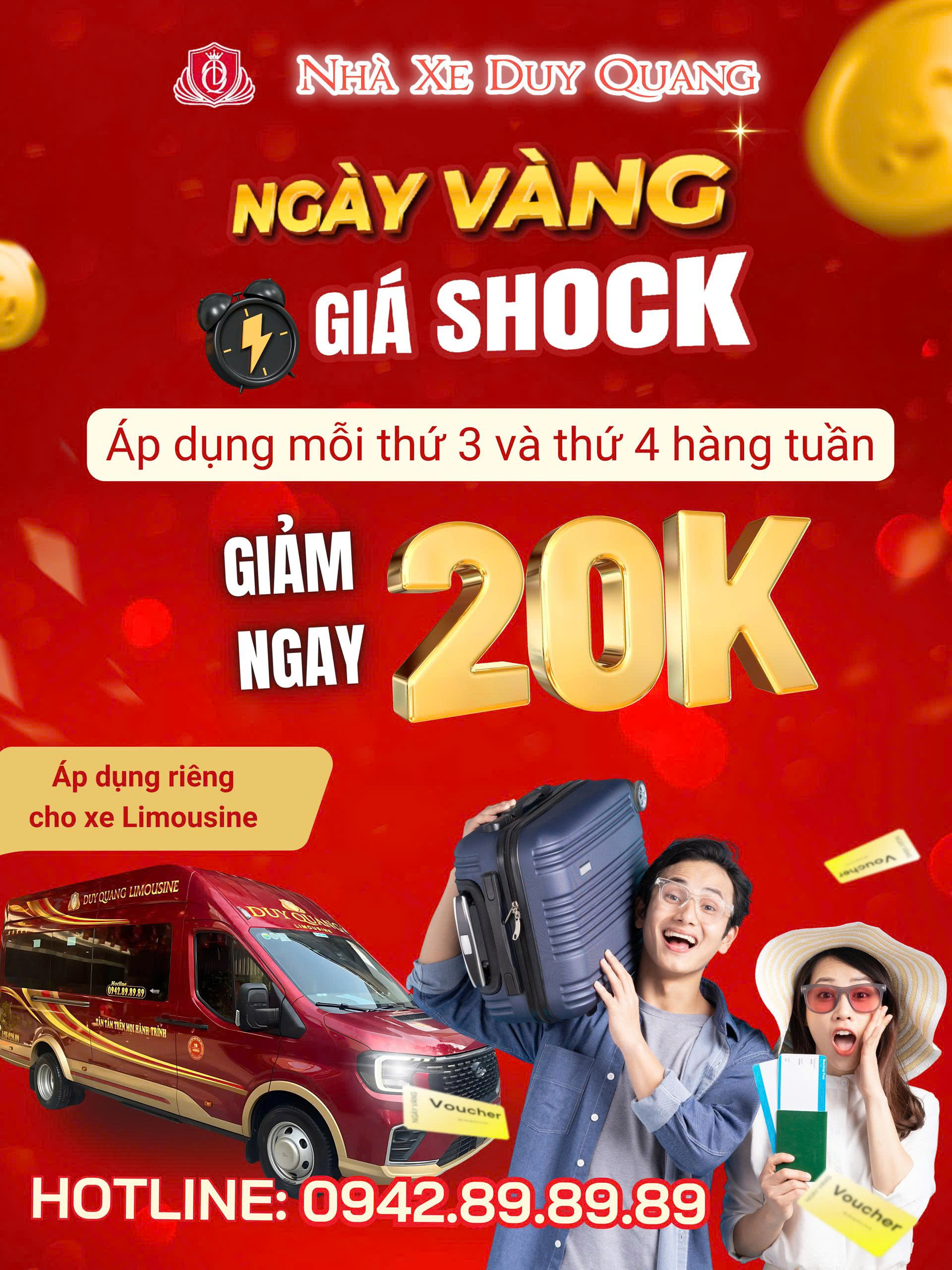 🎉KHỞI ĐỘNG CHƯƠNG TRÌNH NGÀY VÀNG ƯU ĐÃI – THỨ 3 & THỨ 4: ĐẶT VÉ NGAY, NHẬN ƯU ĐÃI LIỀN TAY! 🎉