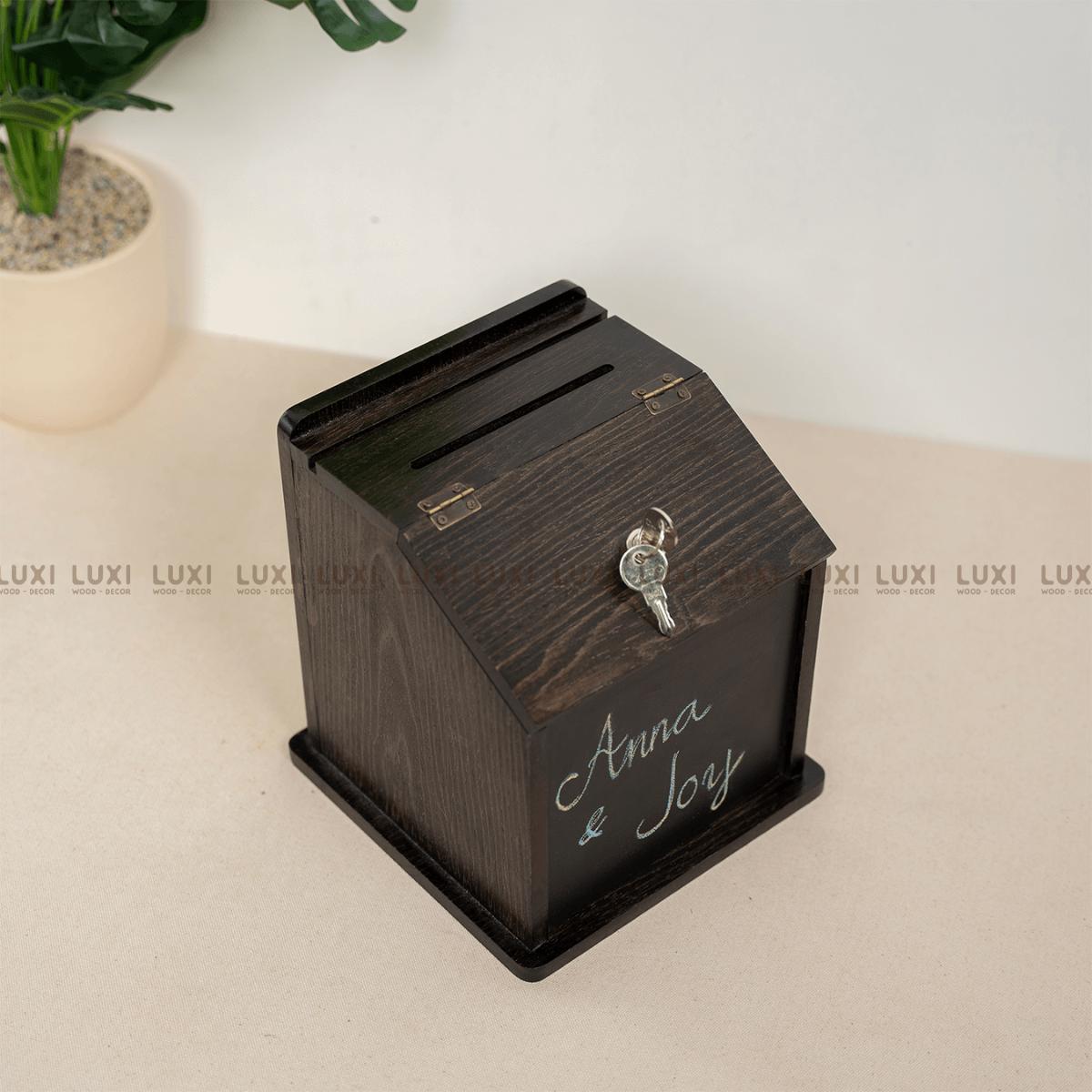 HỘP/THÙNG MỪNG CƯỚI BẰNG GỖ PHONG CÁCH CỔ ĐIỂN, SANG TRỌNG - LUXI DECOR