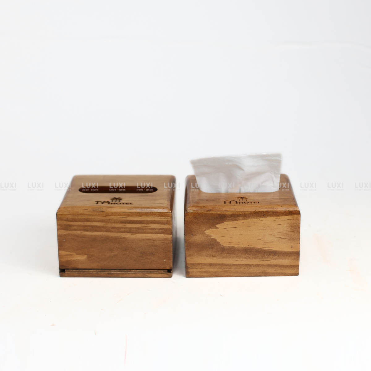 HỘP GIẤY ĂN CHẤT LIỆU GỖ KHẮC TÊN THƯƠNG HIỆU [FREE KHẮC LOGO] - LUXI DECOR