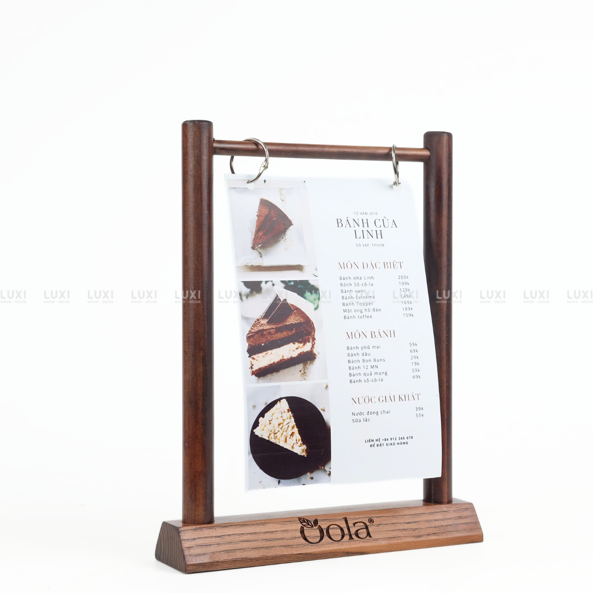 GIÁ TREO MENU BỎ VỪA GIẤY A5 - LUXI DECOR