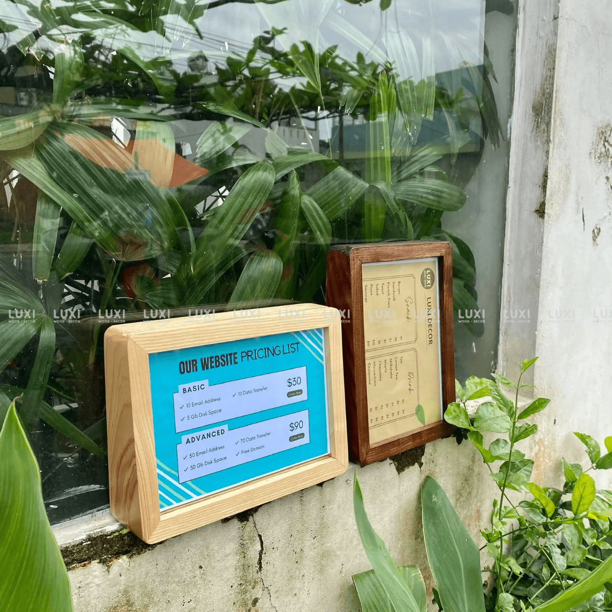 KHỐI MENU MICA 2 MẶT DỰNG NGANG VÀ DỰNG DỌC MẪU MỚI NHẤT THỊ TRƯỜNG - LUXI DECOR