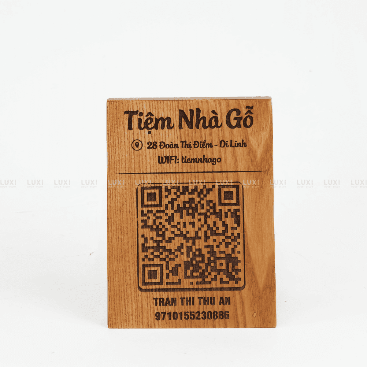 BẢNG QUÉT MÃ QR CHỮ L - MIỄN PHÍ KHẮC LASER VÀ IN UV