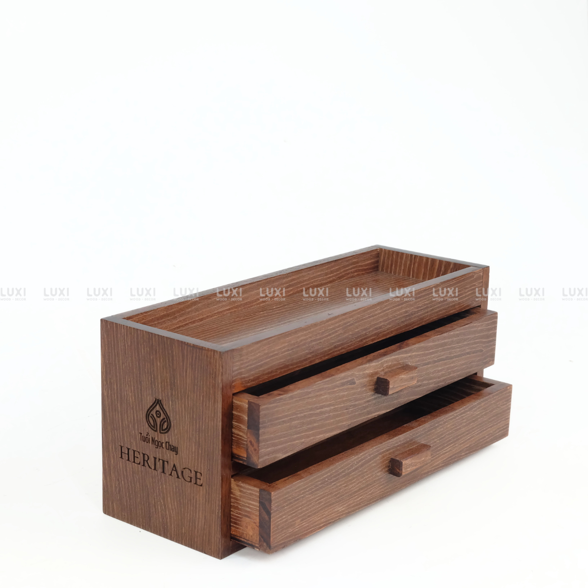 HỘP ĐŨA ĐA NĂNG 2 NGĂN KÉO - LUXI DECOR