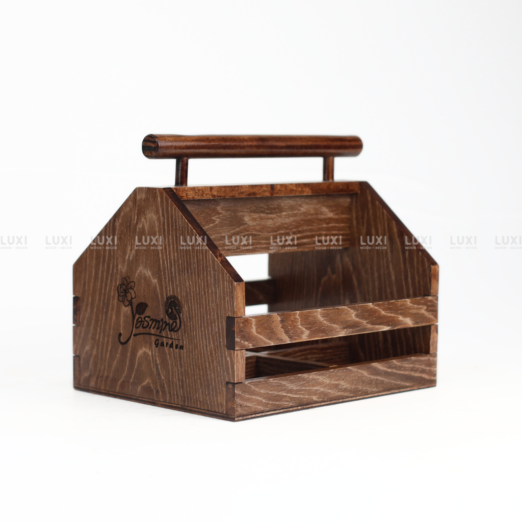 HỘP GỖ ĐỰNG ĐỒ GIA DỤNG NHƯ: ĐŨA , MUỖNG, GIẤY ĂN,... TẠO CẢM GIÁC GỌN GÀNG, TIẾT KIỆM CHO KHÔNG GIAN - LUXI DECOR