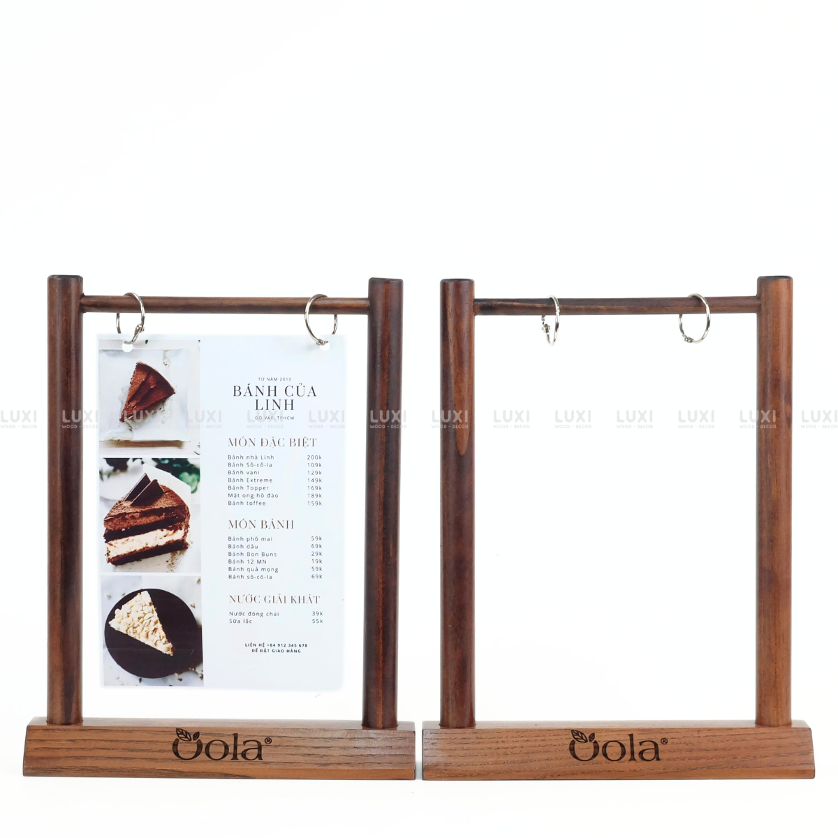 GIÁ TREO MENU A4, MẪU SANG TRỌNG, GIÁ ƯU ĐÃI - LUXI DECOR