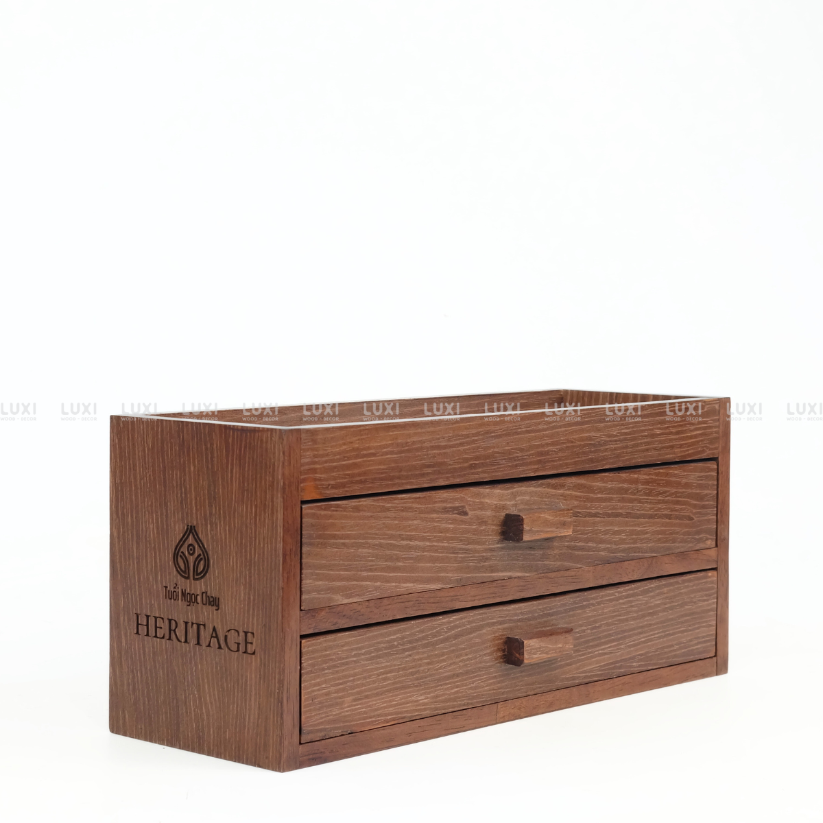 HỘP ĐŨA ĐA NĂNG 2 NGĂN KÉO - LUXI DECOR