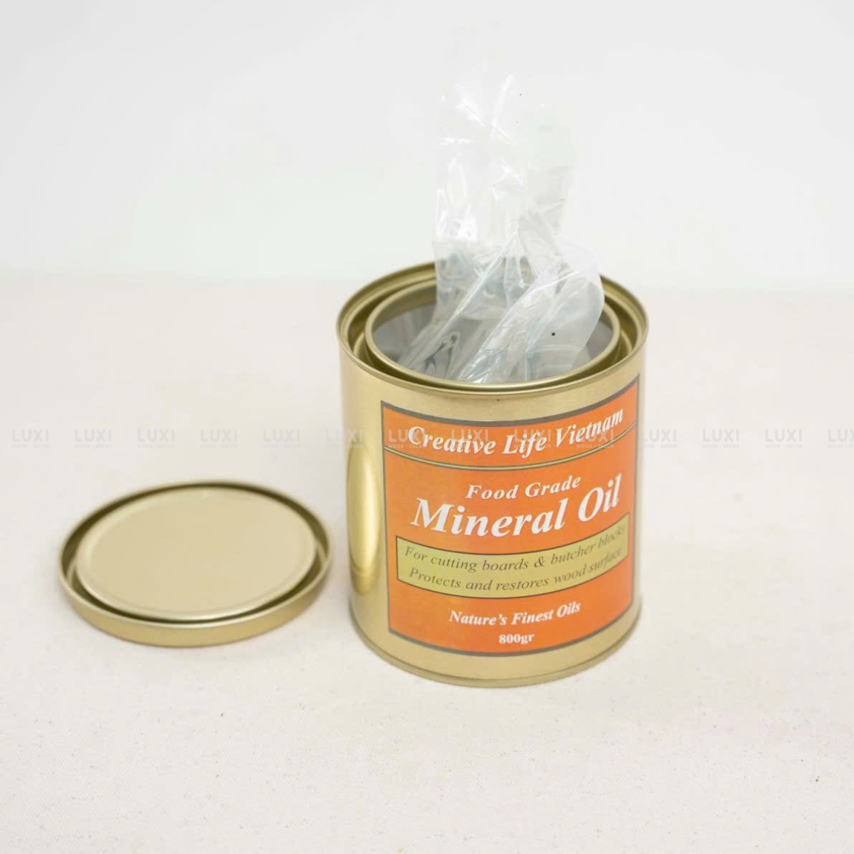 DẦU KHOÁNG THỰC PHẨM MINERAL OIL FOOD GRADE - DẦU LAU KHAY THỚT AN TOÀN CHO SỨC KHỎE - LUXI DECOR