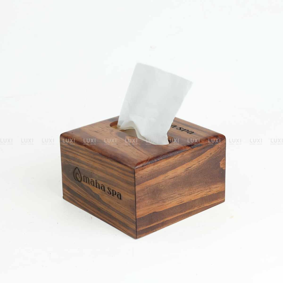 HỘP GIẤY ĂN CHẤT LIỆU GỖ KHẮC TÊN THƯƠNG HIỆU [FREE KHẮC LOGO] - LUXI DECOR