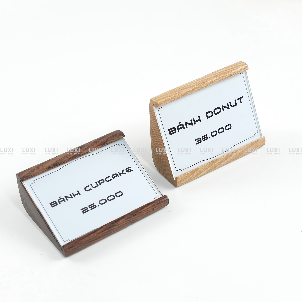 ĐẾ GỖ GẮN TÊN MÓN ĂN - LUXI DECOR