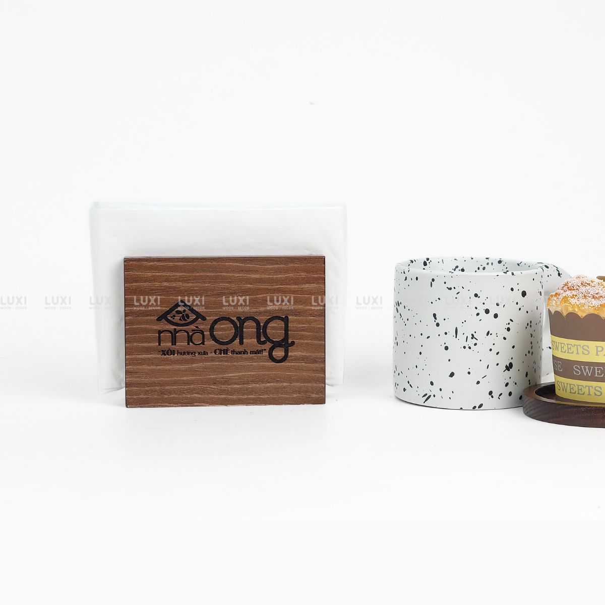 HỘP GỖ ĐỂ GIẤY ĂN - LUXI DECOR