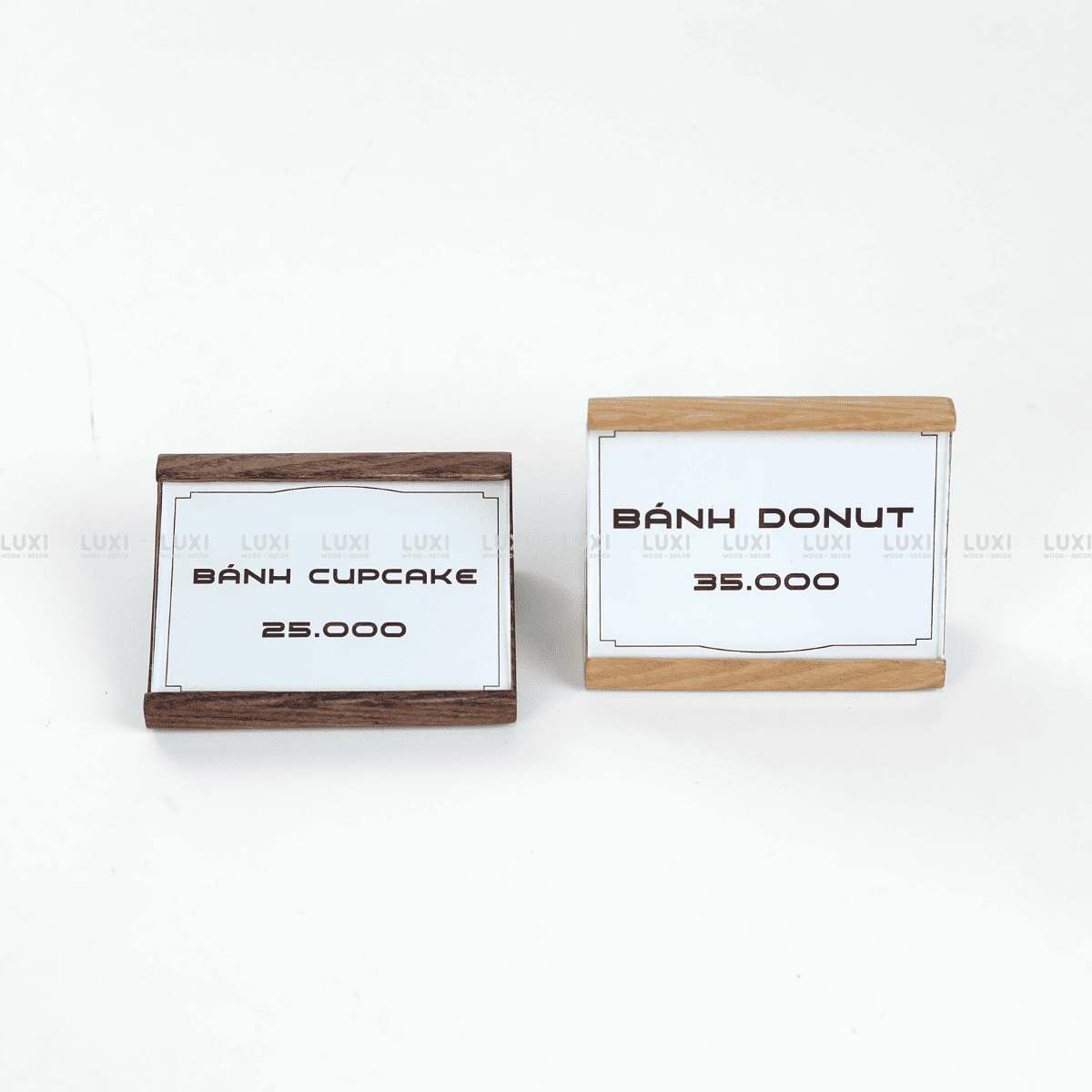 ĐẾ GỖ GẮN TÊN MÓN ĂN - LUXI DECOR