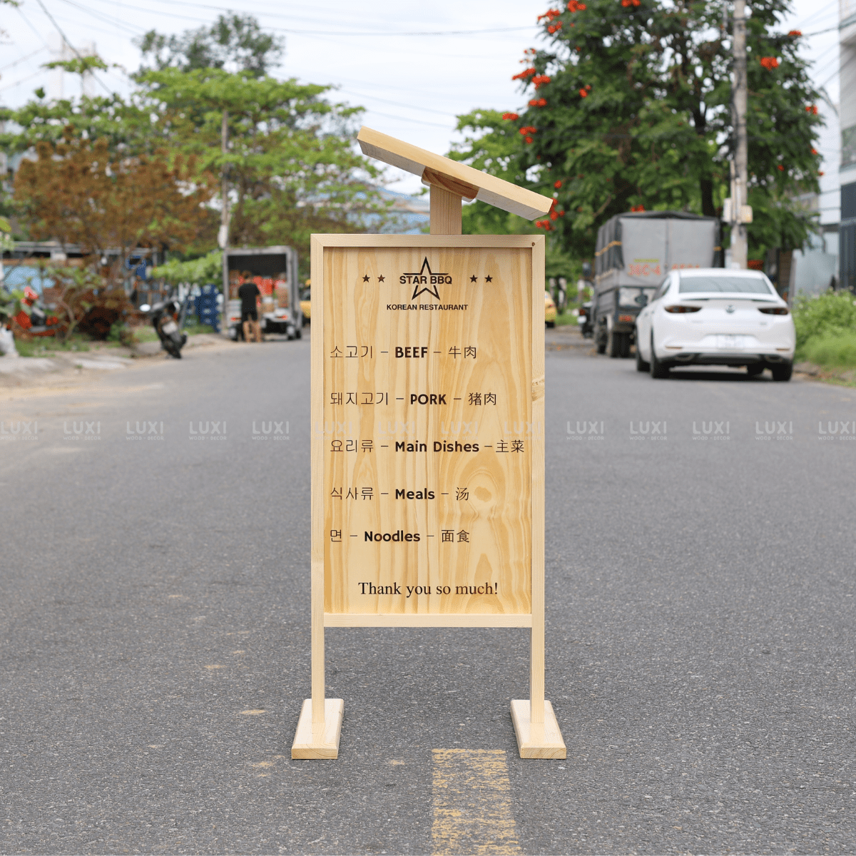 STANDEE MENU DỰNG NGOÀI TRỜI 2 TRONG 1 - LUXI DECOR