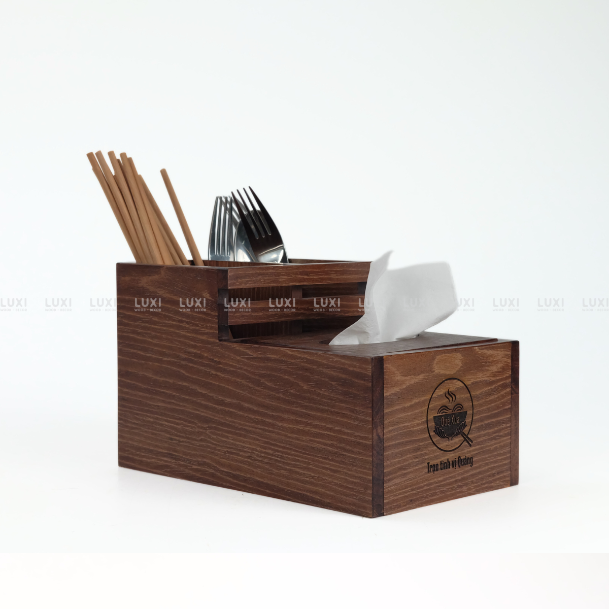 HỘP ĐỰNG ĐŨA ĐA NĂNG TÍCH HỢP HỘP GIẤY - LUXI DECOR