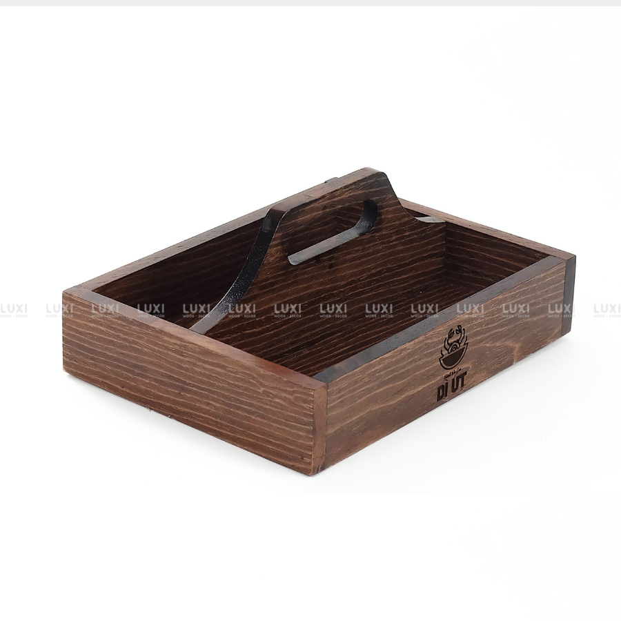 [FREE KHẮC LOGO] KHAY GỖ ĐỰNG GIA VỊ ĐA NĂNG, TIỆN DỤNG, GỌN NHẸ, MẪU MỚI 2025 – LUXI Decor