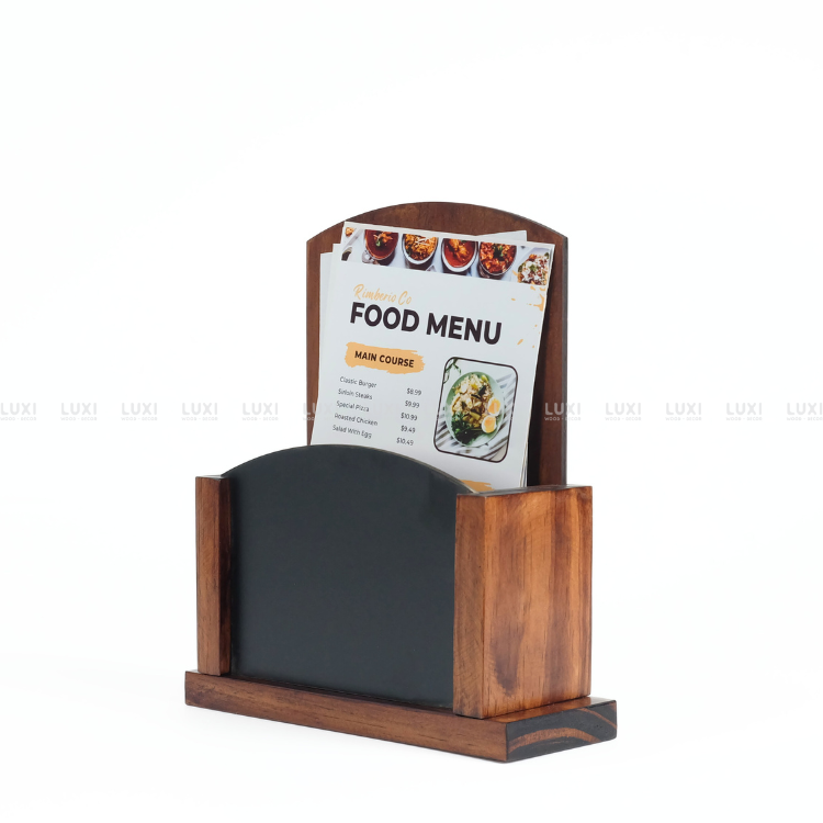 KỆ MENU GỖ ĐỂ BÀN/KỆ TRƯNG BÀY ĐỘC ĐÁO - LUXI DECOR
