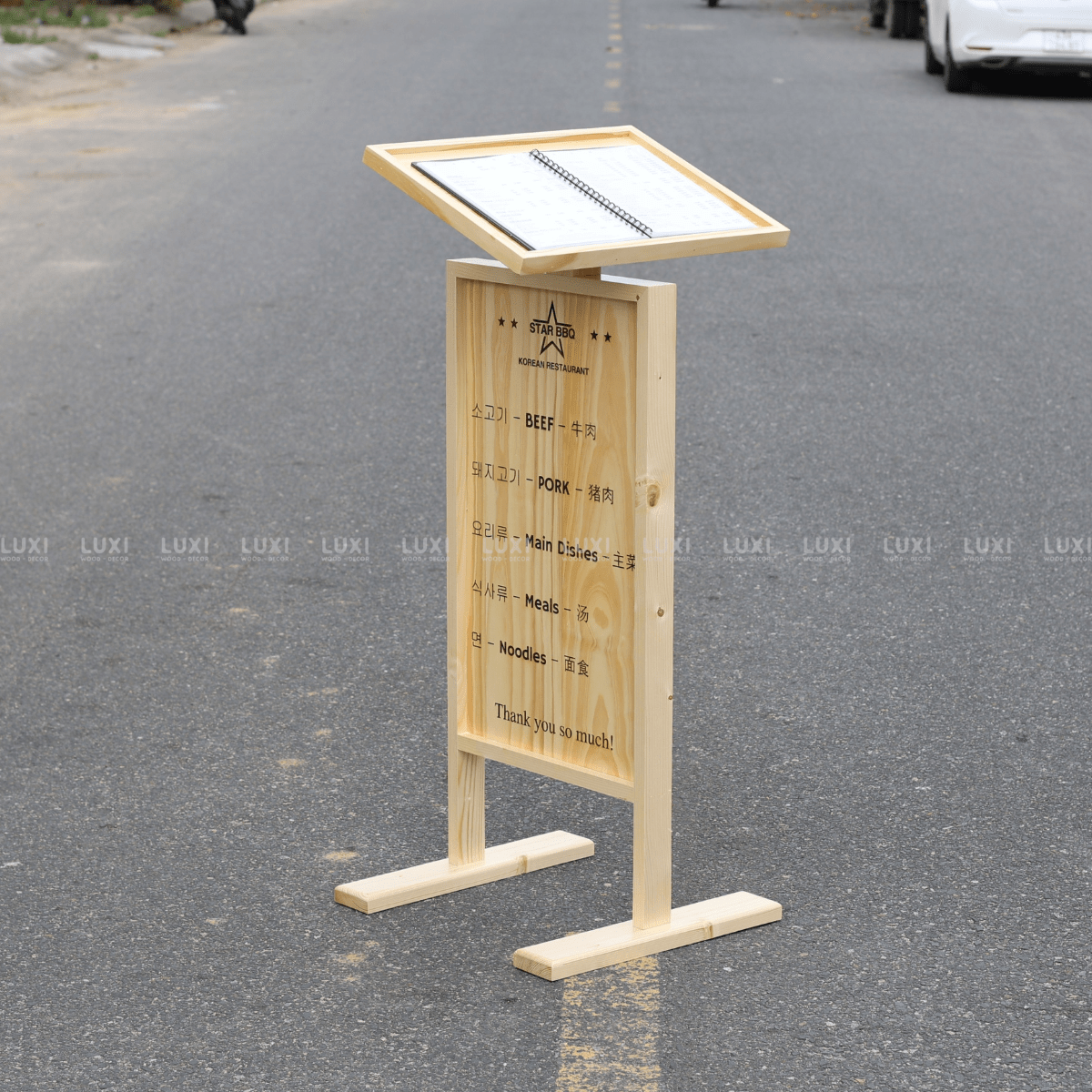 STANDEE MENU DỰNG NGOÀI TRỜI 2 TRONG 1 - LUXI DECOR